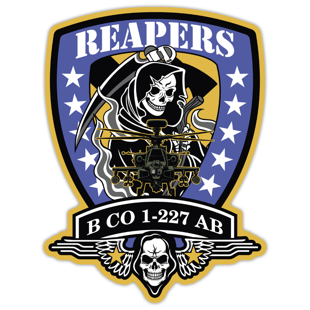 B Co, 1-227 AB "Reapers" Memorial - 2026 Sticker